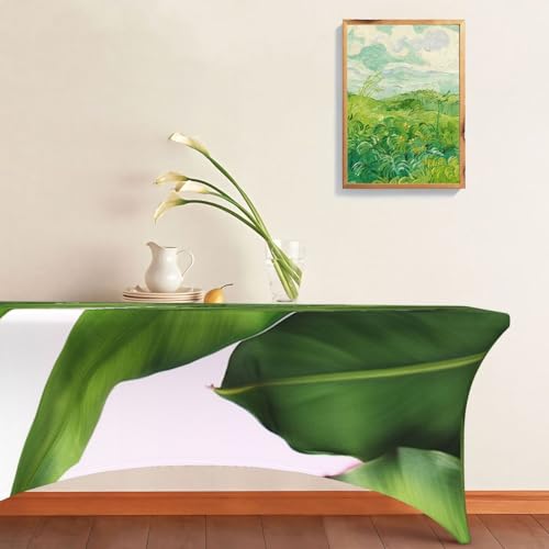 Nappe élasthanne table rectangulaire 1m80 motif feuilles bananier - 8
