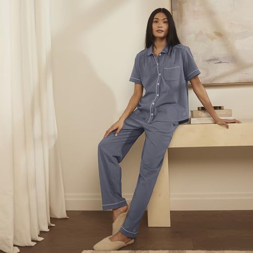 BOLL & BRANCH Women's Soft Knit Short Sleeve & Pants Pajama Set2