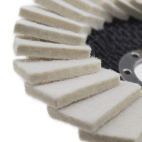 6 Stück Polierscheibe 125mm x 22.2mm für Winkelschleifer - Flex Schwabbelscheibe zum Schleifen und Polieren von Lack, Holz, Plastik