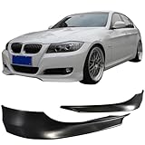 Front Bumper Lip Splitters Compatible with 2009-2012 BMW E90 3-Series 328I 335, 2PCS PP Black by IKON MOTORSPORTS