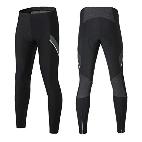 Santic Herren Radlerhose Lange Thermo Fahrradhose Radhose Leggings Cover