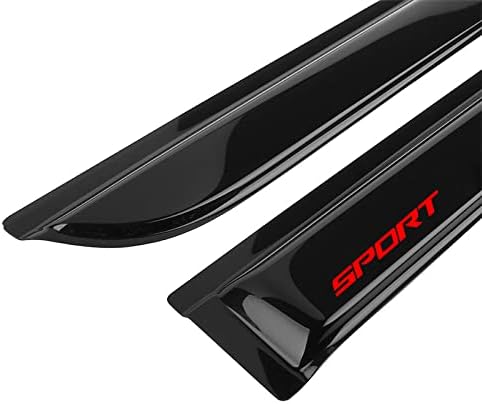 Miniatura 7 de Visera de ventana compatible con Honda Odyssey 08-10, deflector de ventilación de ventana lateral, teñido ahumado oscuro, estilo cinta JDM, color