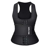HOPLYNN Neoprene Sauna Sweat Waist Trainer Corset Trimmer Vest for Women Tummy Control, Waist Cincher Body Shaper Black X-Large