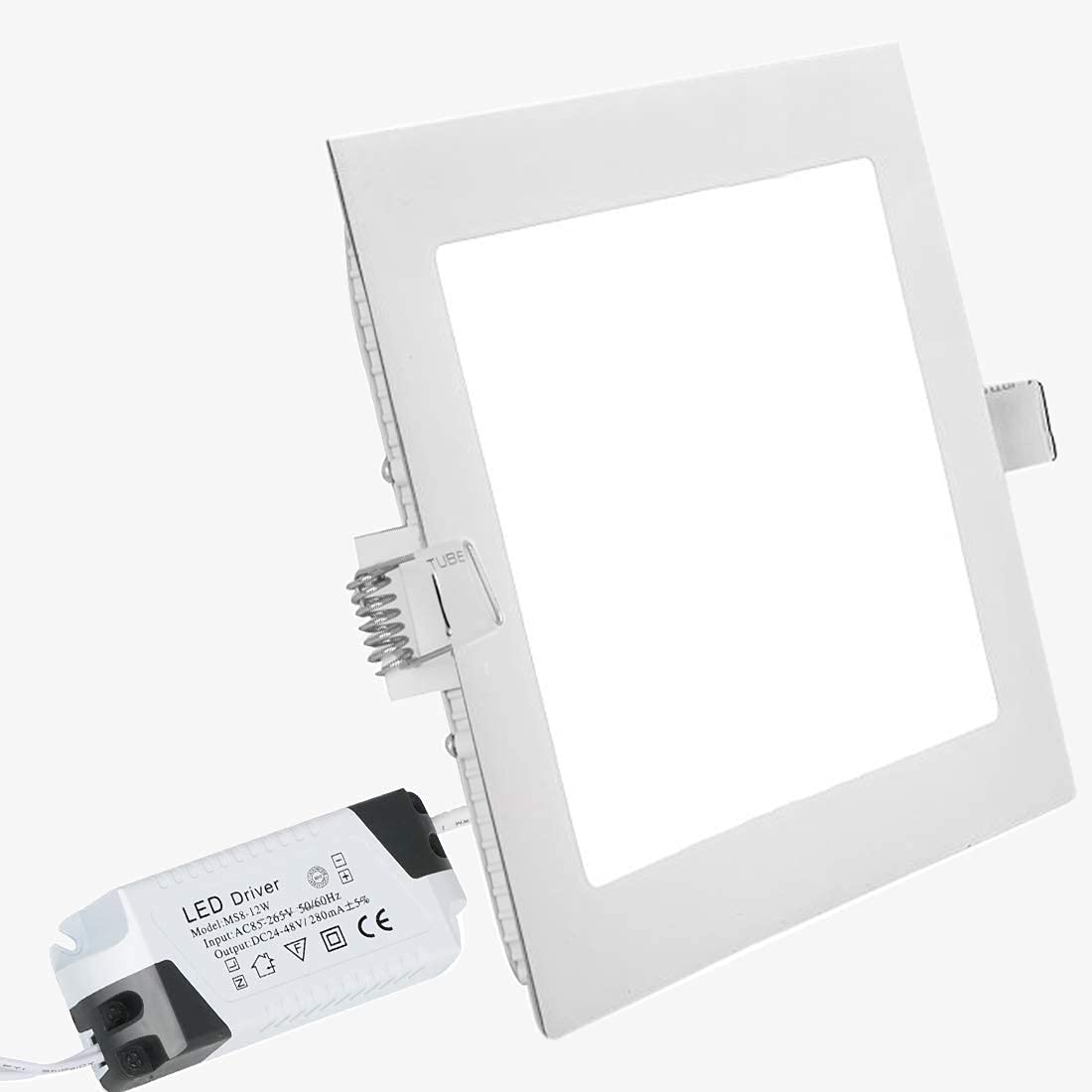 22-Watt Slim Panel Square Ceiling Light | 22cm x 22cm x 1cm |Cutout 7.5 Inches (Natural White,Metal)-picture-31