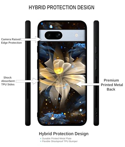 Image of Art Flower Design Premium 2D Printed Metal Back Case Cover for Google Pixel 7A 5G