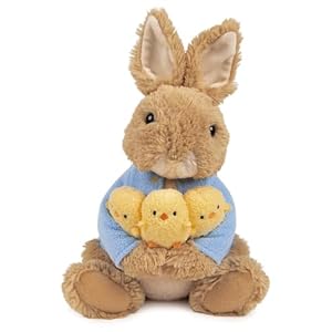 GUND Beatrix Potter Peter Rabbit Holding Chicks Plush Easter Gift Easter Bunny Stuffed Animal for Ages 1 and Up BrownBlue 95
