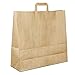 Produktbild 50 x Papiertragetaschen braun 45+16x43 cm | stabile Papiertüten | Paper Bags Flachhenkel | Papiertaschen Groß | Einkaufstasche | HUTNER