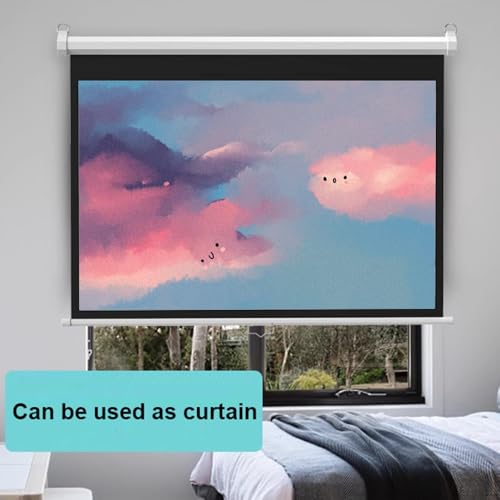 Pantalla de proyección manual 72 pulg 16:9 con cierre automático miniatura 3