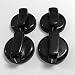 Pinzhi 4X Negro Interruptor Plástico Control Perilla para Cocina de Gas Estufa...