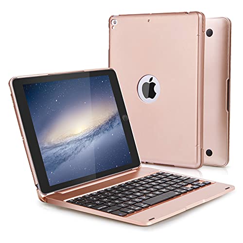 Get Discount Offer PLUSBRAVO iPad Keyboard Case 9.7 Inch for iPad 6th Gen, iPad 5th Gen, iPad Pro 9.7, iPad Air 1 and 2, iPad Case with Keyboard Full Protection Cover (Rose Gold)