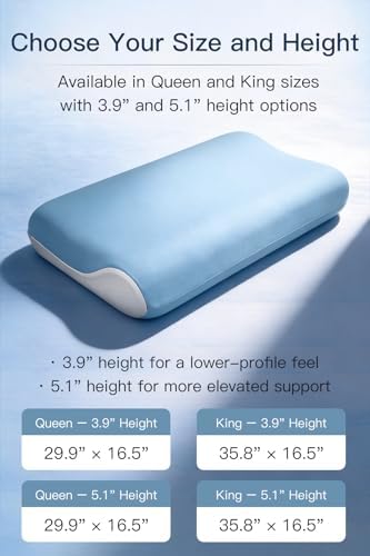【Hotel Collection】 Cooling Memory Foam Pillow, Neck Support (Queen-3.9 in) — view 7