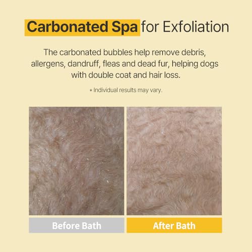 Image of PetO'Cera Hot Spring Bath for Dogs, Alps Onsen Water, Soothes Dry, Itchy, Inflamed Skin, Conditions Coat, Anti-Lick Paw Soak, Hypoallergenic, Tear-Free, No-Rinse Dog Spa, 1.05oz, Dog Grooming, 3.3 lbs
