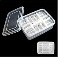 Reptilien-Zuchtbox, 16 Gitter Brutkasten für Reptilien-Eier, transparente Brutbox für Reptilieneier - Inkubationsbox für die Entwicklung von Reptilieneiern, Brutkasten, Bruttablett