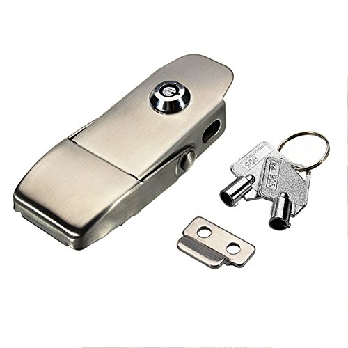 304 Stainless Steel Concealed Toggle Latch Safety Catch Key Locking Spring Loaded Zevenmart