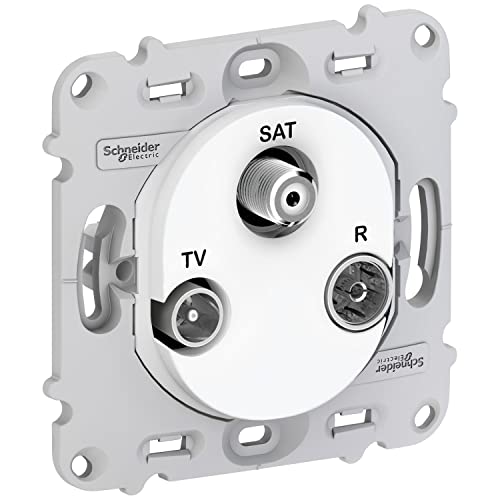 Schneider Electric - Ovalis - prise TV/R/SAT - sans plaque de finition Blanc - S261461