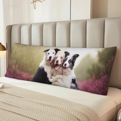 Taie d'oreiller décorative imprimé chien mignon grand format lit - 7