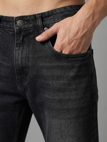 Image of Urbano Fashion Men's Relaxed Fit Washed Denim Jeans Non-Stretchable