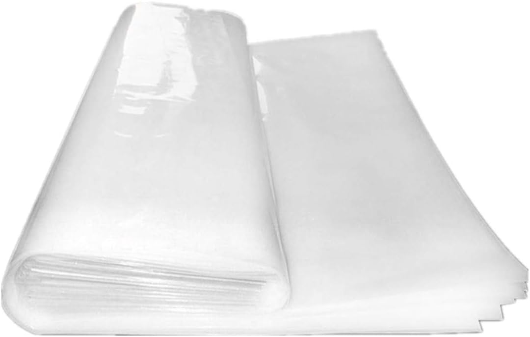 Ez4garden 6 mil Greenhouse Plastic Clear Film Mulch UV Resistant, Plant Cover&Frost Blanket for Season Extension,16x10ft（5x3m）