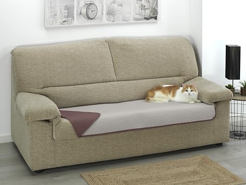 Topper pour canapé Estoralis, la solution tissu matelassé réversible pour protéger des poils - 4