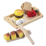 Praktisch Happy People 45006 - Holztablett mit Holzmahlzeit zum Schneide