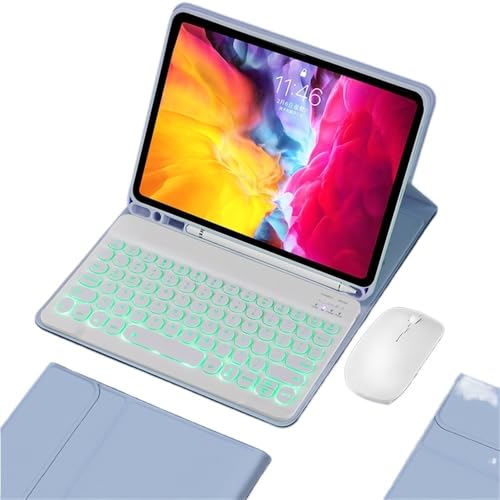 Etui iPad Pro 12.9 violet complet avec clavier rétroéclairé et souris