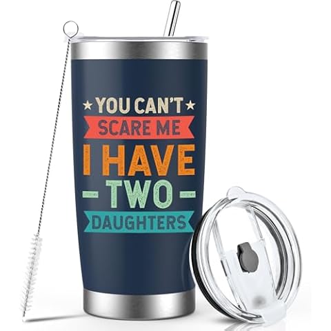 Christmas Birthday Gifts for Dad Men Husband Grandpa Him from Daughter Son Wife-20oz Tumbler Cup with Straw, Lids-Xmas Anniversary Fathers Day Funny Presents Idea for New Dad Bonus Stepdad Papa Daddy Cover
