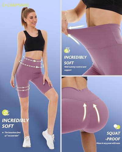 4-Pack Women's Biker Shorts - High Waist Tummy Control - $15.33 - Image 3