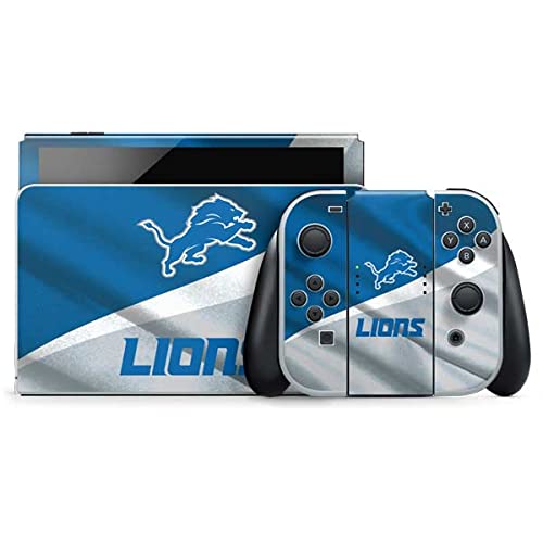 Skinit Decal Gaming Skin Compatible with Nintendo Switch OLED (2021) - Officially Licensed NFL Detroit Lions Design