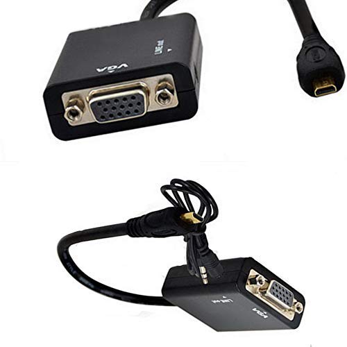 Micro HDMI To VGA ϊ A_v^AMicro HDMI-VGA ϊ P[u D-SUB 15sMicro HDMI IX to VGA X 1080P vWFN^[ PC HDTV p Micro HDMI - VGA ϊ A