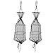 2 cestas de Pescado, Jaula de Pescado Plegable, Jaula de Pesca de Malla para Peces Vivos, Red de Pesca Agujero de Malla de Nailon para atrapar cangrejos, rept(28099-C-B Apertura Inferior Negro)