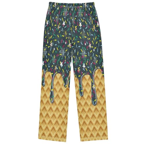 Boys' Pants Christmas Snowflak Joggers Elastic Long Bottoms Trousers Sweatpants with Pockets Size 6-14