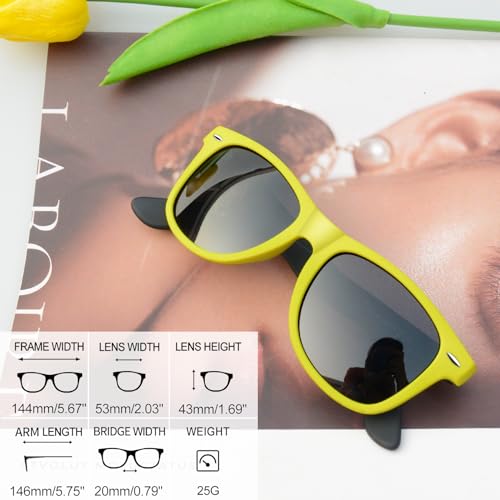 Image of Joopin Square Sunglasses Polarized UV400 Designer Sun Glasses Men Women | Oversized, Plastic Frame, Retro, Vintage, Unisex, Trendy Shades for Driving, Party, Fishing, Business, Costume