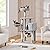 Yaheetech Cat Tree 138.5cm Cat Tower with Scratching Posts/Napping Basket/Hammock for Indoor Cats, Light Grey