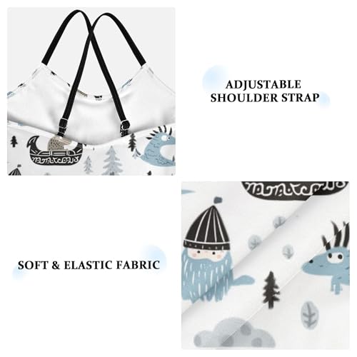 Girl 1-Piecing Swimsuits Bathing Suits for Girls Toddler Girl Swim Suit Beach Girls' Swimwear Little Vikings Trendy Scandinavian33