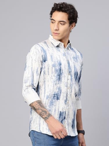 Image of Majestic Man Stylish Abstract Print Casual Shirt - Pure Cotton| Full Sleeve | Trendy & Comfortable