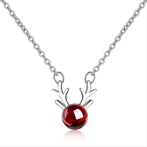 Collier S925 Pur et bois d'orfèvrerie avec pendentif grenade romantique