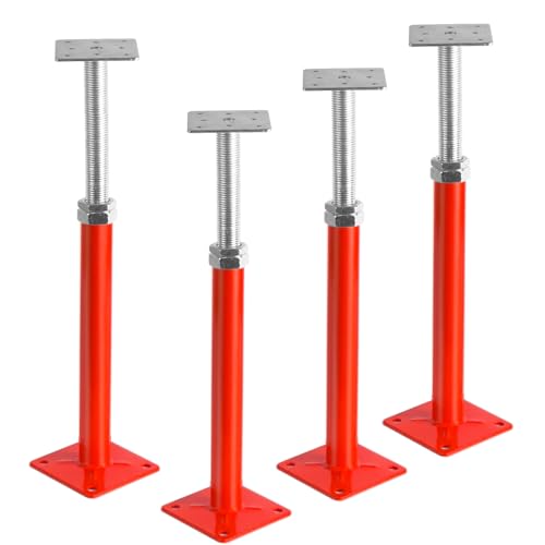 Floor Screw Jacks, Heavy Duty Basement Support Jack, 4PCS Adjustable House Jack for Leveling Crawlspace, 11