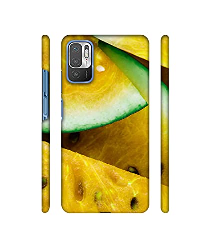 Image of Amazon Brand - Solimo Designer Yellow Watermelon 3D Printed Hard Back Case Mobile Cover for Mi Redmi Note 10 5G