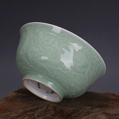 Cuenco de porcelana esmaltada china de 15 cm con dragón oriental 7