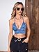 SweatyRocks Women's Backless Tie Back Halter Top Summer Party Sleeveless Denim Crop Tops Medium Wash S