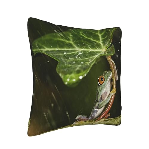 Housse de coussin velours côtelé Peace Tree Frog imprimé élégant canapé - 3