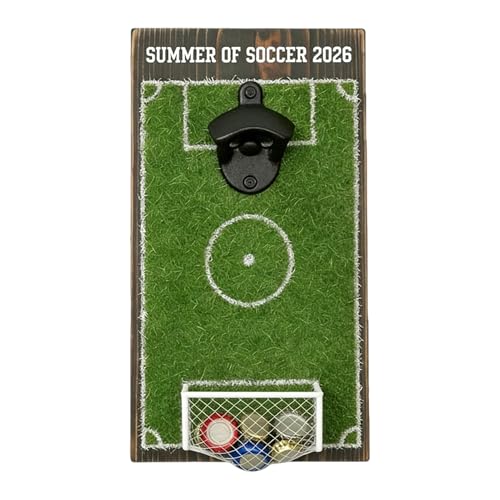 Ouvre-bouteille de bière football avec collecteur intégré pour zéro capsule perdue