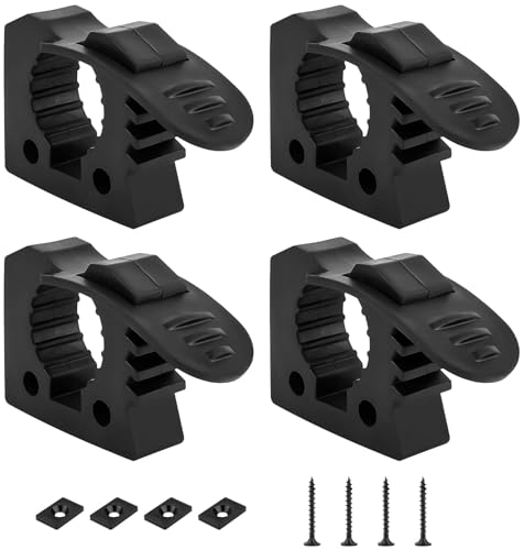 Kryonix Rubber Clamp (4 Pack) Adjustable Non-Slip Quick Release Mount Fits 1.18 - 1.57 Diameter Handles Heavy-Duty Tool Holder for Garage Truck RV Boat or Workshop