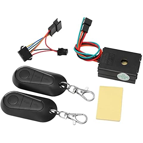 SALUTUYA Electric Scooter Anti Theft Device, Remote Control One Touch Start Universal Multifunction 36‑72V Electric Bike Alarm System Metal for Electric Scooter Cover