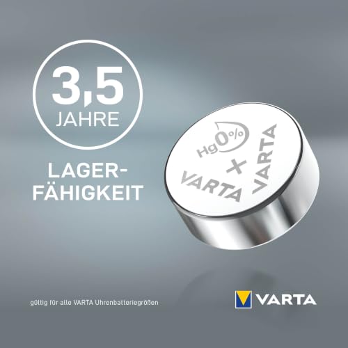 VARTA Batterien Knopfzellen V371/SR69, 2 Stück, Silver Coin, 1,55V, kindersichere Verpackung, für elektronische Kleingeräte - Uhren… – Ansicht 6
