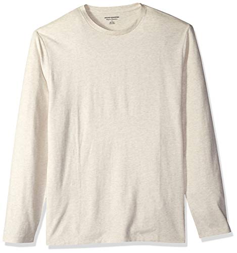 Image of Amazon Essentials Men's Regular-Fit Crewneck Long-Sleeve T-Shirt, Casual Cotton Jersey