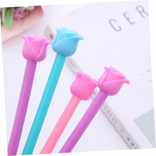 12 bolígrafos de gel en forma de rosa 0.5mm Amosfun miniatura 7