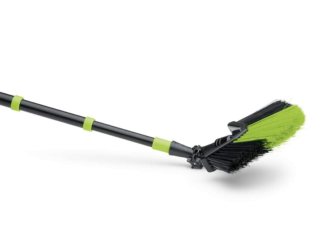 Dreiecksbesen mit Teleskopstiel 140-330cm, abwinkelbarer Bürstenkopf, Wandbürste, Winkelbesen, Spinnenfeger, Eckbesen, Staubwedel, Staubbürste, Besen, Bürste