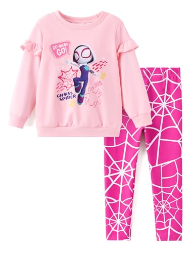 Image of Disney Frozen Minnie Mouse Stitch Princess Fall Toddler Girl Outfit 2 Piece Girl Clothes Long Sleeve Sweatshirt and Leggings