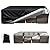 Outdoor Furniture Cover, Tear-Resistant Waterproof Patio Furniture Set Cover, Heavy Duty Outside Table Chair Couch Cover Fire Pit Covers- 74”L x 47”W x 28”H, Black